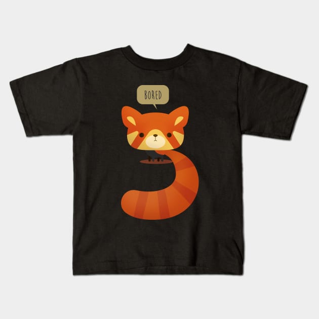 Little Furry Friends - Red Panda Kids T-Shirt by LetterQ